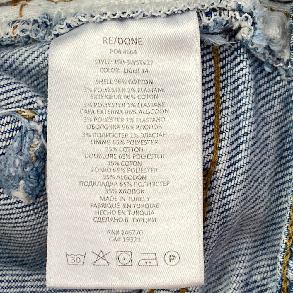 Re/Done 70s Stove Pipe Crop Jeans *Light 14* - Picture 9 of 14
